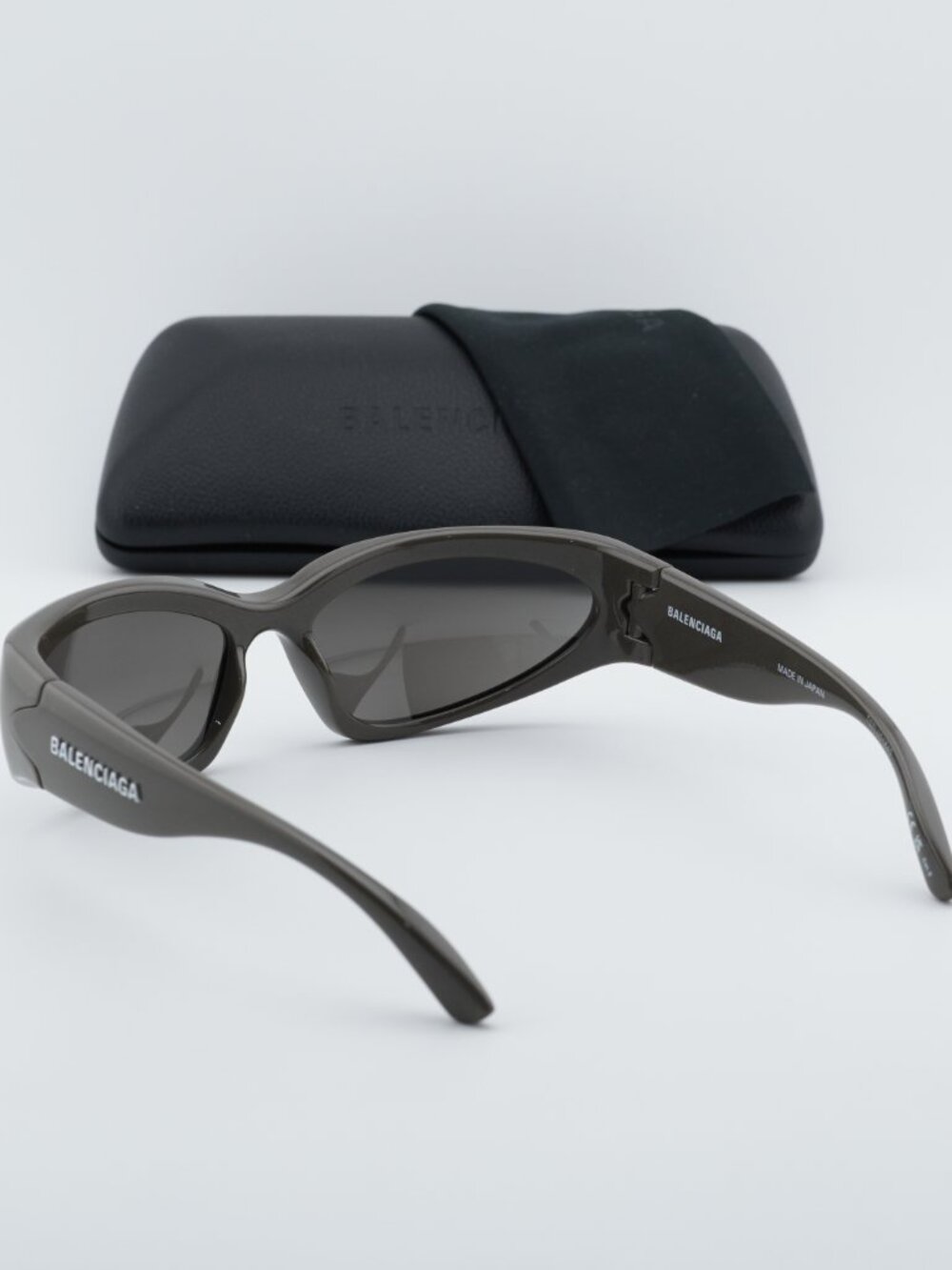 Balenciaga BB0157S 008 Geometric Sport Sunglasses - Grey / Grey - Picture 5 of 11